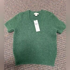 Calvin Klein Green Short Sleeve Sweater Size XS